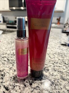 Avon Far Away Body Scrub & Wash / Hair & Body Mist Duo